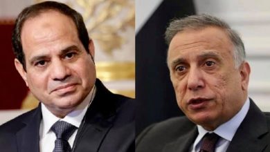 أجرى السيد الرئيس عبد الفتاح السيسى مساء اليوم اتصالاً هاتفياً مع رئيس وزراء جمهورية العراق السيد مصطفي الكاظمي.