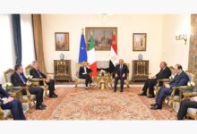 الرئيس عبد الفتاح السيسي يستقبل رئيسة الوزراء الإيطالية